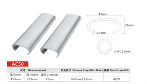 Fornitura Diretta dalla Fabbrica di Graffette ad Anello AC50 C50 di Alta Qualità per la Produzione di Gabbie in Ferro per Gabioni - Product Image 3