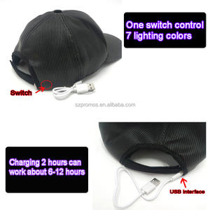 Nicro Creative Cotton LED Optical Fiber Light Hat Colorful Luminescent Glow Dark Basketball Cap for Concert <strong>Neon</strong> <strong>Party</strong> <strong>Supplies</strong> - Product Image 6