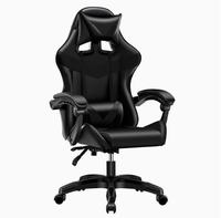 Chaise de jeu ergonomique moderne avec rotation et hauteur réglables, chaise de jeu exécutive en cuir, chaise de bureau