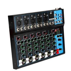 New Arrival Metal Power USB Build in Power Wired Broadcast Price DJ Table Live Audio Console Mixer Console with Bluetooth