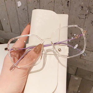 Montures de lunettes de vue irrégulières pleine monture D Brand, verres PC anti-UV et anti-lumière bleue, unisexe, forme quadrilatère T5-20051 - Product Image 3