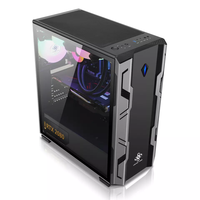 Computer Cases & Towers ATX Case Tempered Glass Side Plate Computer Gaming Micro Case With RGB Fans