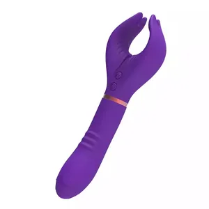G spot Clitoral Dildo Vibrator Clit Clamp Rose Toy Rabbit Vibrator Clitoris Nipple Penis Massager Adult Sex Toys for Women