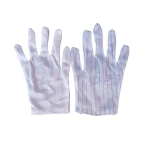 Gants de sécurité de travail en tissu Polyester, Support blanc, confortables, unisexe, vente en gros, Esd,