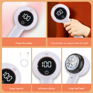 <span class=keywords><strong>Lint</strong></span> <span class=keywords><strong>Remover</strong></span> Xách Tay LED Hiển Thị Kỹ Thuật Số Vải Máy Cạo Râu USB Có Thể Sạc Lại Áo Len Máy Cạo Râu Hairball Tông Đơ <span class=keywords><strong>Remover</strong></span> - Product Image 3