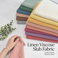 Tissu sergé en viscose et lin anti-rides 200 GSM, extensible, en rayonne et lin, pour pantalons et costumes