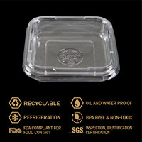 Boîte de rangement en blister personnalisée en matériaux recyclés RPET pour fruits, desserts et gâteaux, idéale pour les myrtilles, les tomates et les raisins