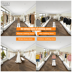 LUX - Design d'intérieur de boutique de robes de mariée haut de gamme pour femmes - Mobilier personnalisé pour salle d'exposition de robes de mariée - Étagères de présentation de vêtements de luxe - Product Image 5