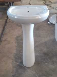 Juego de Lavabos de Pedestal Ovalados Modernos de Primera Calidad 1814 para Baño a Precio de Mayoreo - Product Image 2