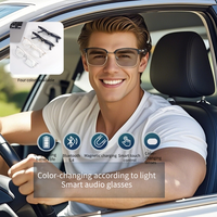 Lunettes Audio Photochromiques Intelligentes à Contrôle Tactile et Conception Open-Ear pour la Conduite et le Cyclisme, Autonomie de 6H, Accessoires Oculaires