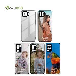 เคสเปล่าพิมพ์ซับลิเมชัน2D พีซี TPU พร้อมแผ่นกระจกนิรภัยสำหรับ Oppo <span class=keywords><strong>F17Pro</strong></span>/A54/Reno5 4G /Reno 6 Pro - Product Image 1
