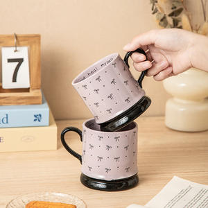 Mug à café en céramique avec anse, couleur violet, pour usage domestique et cadeaux - Product Image 3