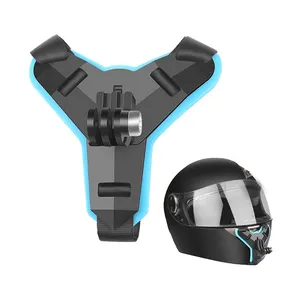 Cámara accesorios de la motocicleta POV disparos cara completa casco correa de barbilla Chin soporte titular de montaje para GoPro héroe 9 Xiaomi Yi - Product Image 1