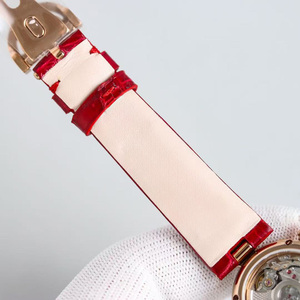 นาฬิกาข้อมืออัตโนมัติสแตนเลสสตีล หน้าปัดคริสตัลแซฟไฟร์ สายหนังวัว/หนัง PU กันน้ำ 5BAR ดีไซน์เรียบง่าย - Product Image 4