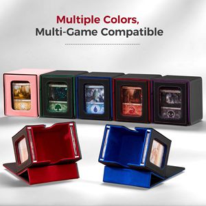 Venta al por mayor Commander Heavy-Duty Leather Deck Box para <span class=keywords><strong>100</strong></span> + Single Sleeved Trading Cards para uso doméstico y de regalo - Product Image 4