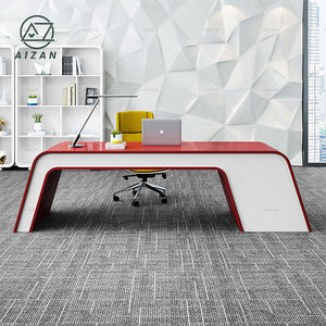 Bureau de direction élégant de 2 mètres, design moderne de table de bureau rouge - Product Image 2