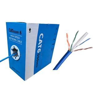 Câble CAT6 à faible entrecroisement et à large bande passante 550 MHz pour réseaux Gigabit, câble LAN 23AWG 0,56 mm 0,58 mm cat 6 en cuivre pur - Product Image 2