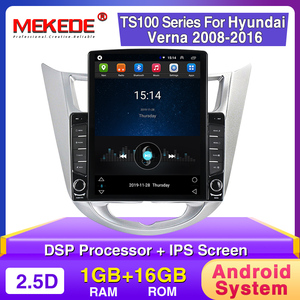 MEKEDE Tesla Android 9 1 + 16 Gam Quad Core Car <span class=keywords><strong>DVD</strong></span> Player Cho Hyundai <span class=keywords><strong>Solaris</strong></span> Giọng Verna Đài Phát Thanh Stereo Âm Thanh <span class=keywords><strong>GPS</strong></span> WIFI - Product Image 2