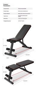 Banco de fitness plegable con función de silla reclinable, para press de banca, máquina de remo y ejercitador abdominal para abdominales - Product Image 3