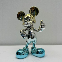 Sculpture Moderne de Mickey Mouse en Résine Électroplaquée, Mignonne pour la Décoration Intérieure, Vente en Gros