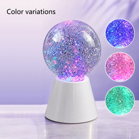 Lámpara LED de Bola de Cristal con Brillo Ambiental, Luz Nocturna RGB que Cambia de Color para Decoración de Escritorio o Sala de Juegos