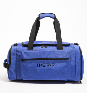 TK personalizado de alta calidad de poliéster deportes gimnasio mochila portátil bolso de hombro bolsa de lona cremallera seco húmedo separado ocultar correas - Product Image 1