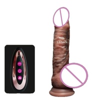 Dildo Realista de Silicona Líquida, Simulación de Pene, Suave como la Piel, Eléctrico, Impermeable IP65, para Masturbación Femenina