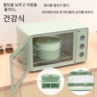 Panci kukus silikon Korea, panci kukus sayuran kelas makanan, mangkuk aman Oven Microwave