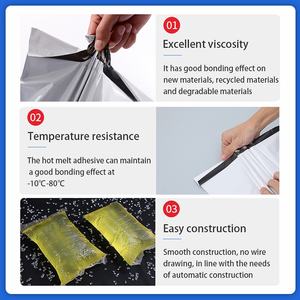 Adhesivo de fusión en caliente HM <span class=keywords><strong>PSA</strong></span> de alto rendimiento para bolsa exprés, Unión de película PE para embalaje de carpintería, transporte de construcción - Product Image 6
