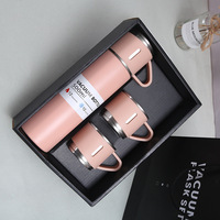 Coffret Cadeau Thermos de Luxe en Acier Inoxydable 3 Couvercles, Bouteilles d'Eau, Tasses à Café, Gobelets et Tasses à Thé