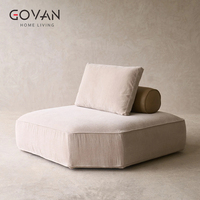 Ensemble de canapés modulaires en tissu de style scandinave, adapté aux salons et aux zones de réception