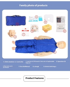 Controlador de maniquí CPR para niños, maniquí de compresión cardíaca pediátrica para <span class=keywords><strong>Hospital</strong></span>, escuela, entrenamiento de emergencia, ciencia médica - Product Image 6