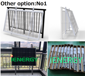Kit pemasangan balkon dengan braket kait, Set braket Panel surya pemasangan cepat untuk 2 modul PV Mini Off-Grid - Product Image 6