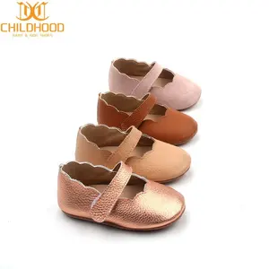 De gros chaussures babys 6 12-Chaussures en cuir Rose Gold pour bébé, babies