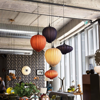 Lampe suspendue moderne et minimaliste en tissu restaurant villa salon duplex escalier décoration lumière suspension d'art de luxe