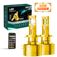 Phare à 3 couleurs Redsea R36T 3000K 4300K 6000K, contrôle par application mobile, ampoules LED auto Canbus, ampoules LED H1 H4 H11 H7 pour voiture