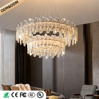Lustre moderne en cristal suspendu au plafond, luminaire minimaliste de luxe pour salon, luminaire suspendu au-dessus de la table