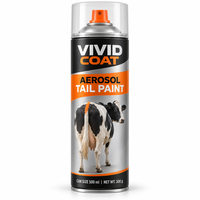 VIVID COAT Spray de marquage de queue pour bovins laitiers, couleur vive résistante aux intempéries pour la détection de la chaleur et la gestion du bétail