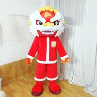 Costume de mascotte de lion de style chinois personnalisé pour adultes, idéal pour les événements promotionnels du Nouvel An et des carnavals