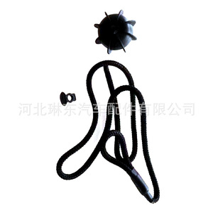 Volkswagen Audi Trunk <b>Lanyard</b> Set 1K6863447A <b>Black</b> Cotton Satin Replacement Cargo Control Accessory - Product Image 3