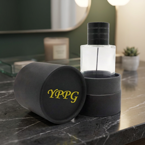 YPG - Envase Cosmético de Tubo de Papel Negro Mate con Logotipo en Dorado, Diseño Personalizado, Caja de Cartón Reciclable - Product Image 3