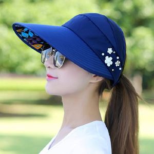 High Quality <b>Women</b> <b>Summer</b> Fashion Multi Colors Foldable Sun <b>Hat</b> Big Head Wide Brim Casual Sun Protection <b>Hat</b> G007 - Product Image 3