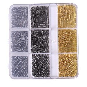 Eyl เม็ดลูกปัดโลหะขนาดเล็กผสมคาเวียร์ผสมโลหะขนาดเล็กลายกุหลาบเงินทองอุปกรณ์ตกแต่งเล็บสำหรับตกแต่งเล็บ - Product Image 3