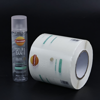 Étiquettes personnalisées pour flacons de beauté, étiquettes pour soins de la peau, impression sérigraphique transparente, rouleau adhésif transparent pour flacons cosmétiques, fabricant