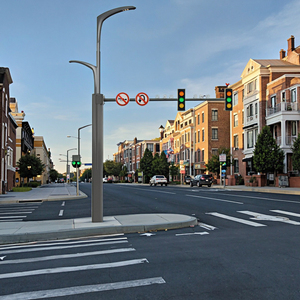 100W extérieur en alliage d'aluminium corps LED réverbère résistant aux intempéries SMD puce éclairage intelligent pôle de surveillance IP67 batterie à la mode - Product Image 2