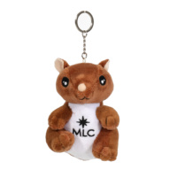 Porte-clés en fourrure de kangourou rembourré de coton PP, personnalisable, OEM ODM, porte-clés en peluche de kangourou mignon, mini porte-clés en fourrure de kangourou