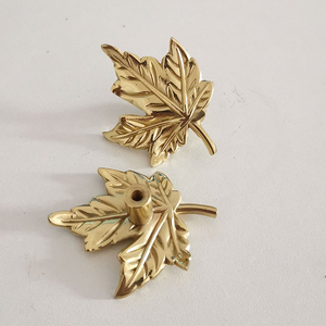 轻奢枫木实心黄铜橱柜门拉手旋钮家具五金抽屉厨房衣柜拉手 - Product Image 2
