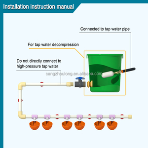 ZZ DIY automático patio trasero pollo bebé pollito codorniz SISTEMA DE AGUA bebedero <span class=keywords><strong>para</strong></span> aves de corral juego completo - Product Image 5