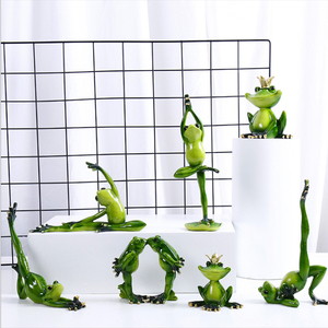 Figuras Decorativas Creativas en <span class=keywords><strong>3D</strong></span> de Ranas de Yoga de Resina, Lindas y Divertidas Estatuas y Esculturas de Ranas de Yoga para Decoración del Hogar - Product Image 5