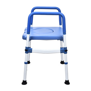 Toilet <b>Chair</b> With Armrests Blue Foldable <b>Commode</b> Seat For Elderly And Pregnant Women Hospital Use - Product Image 3